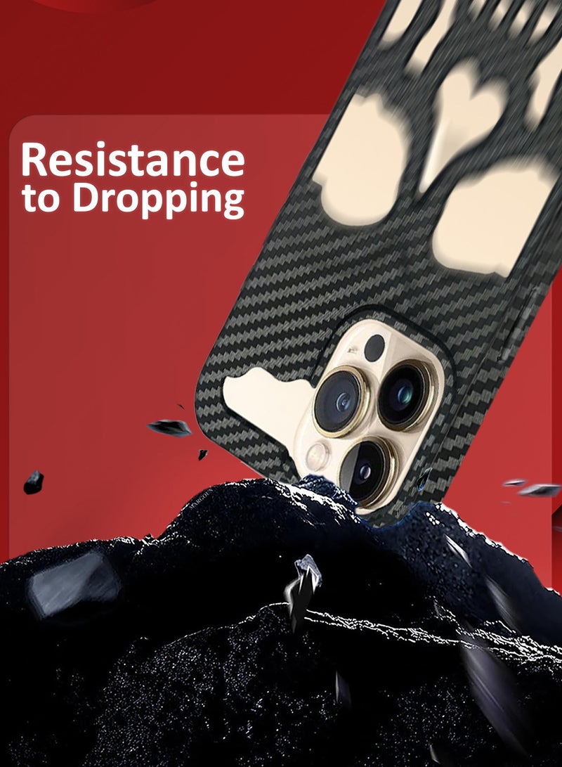 MARGOUN iPhone 13 Pro Max 2Packs Skull Case Cover Soft TPU and Glossy with 3D Shockproof Screen Protector Carbon Fiber-2s - Image 3