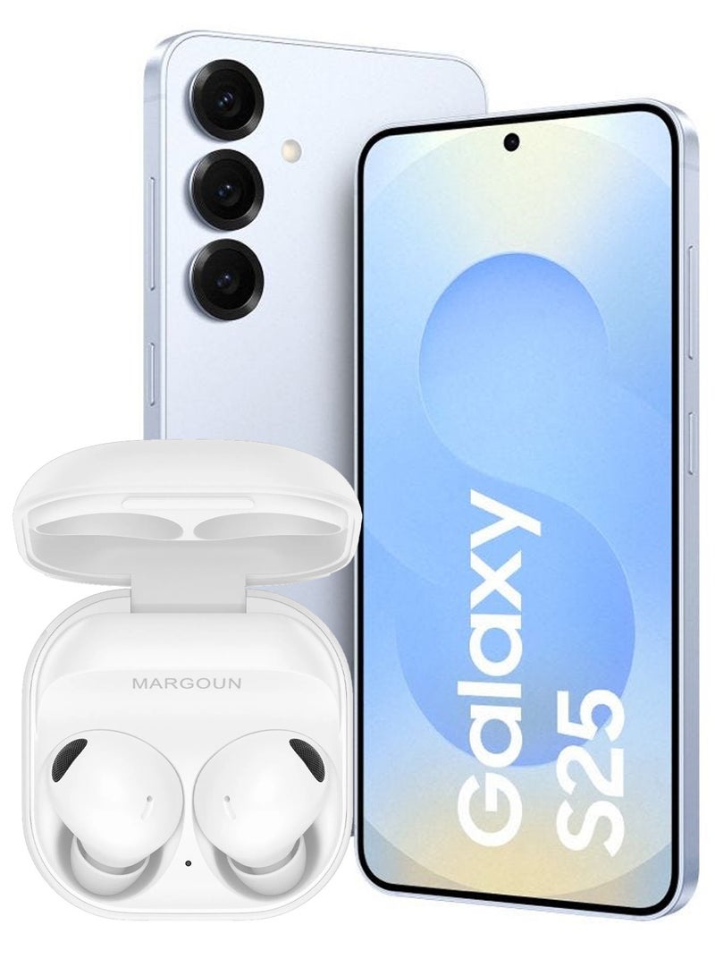 MARGOUN Buds 2 Pro for Galaxy S25 , True Wireless Bluetooth Headphones with Noise Cancelling Hi Fi Sound Comfort Fit HD Voice - White White - Image 1