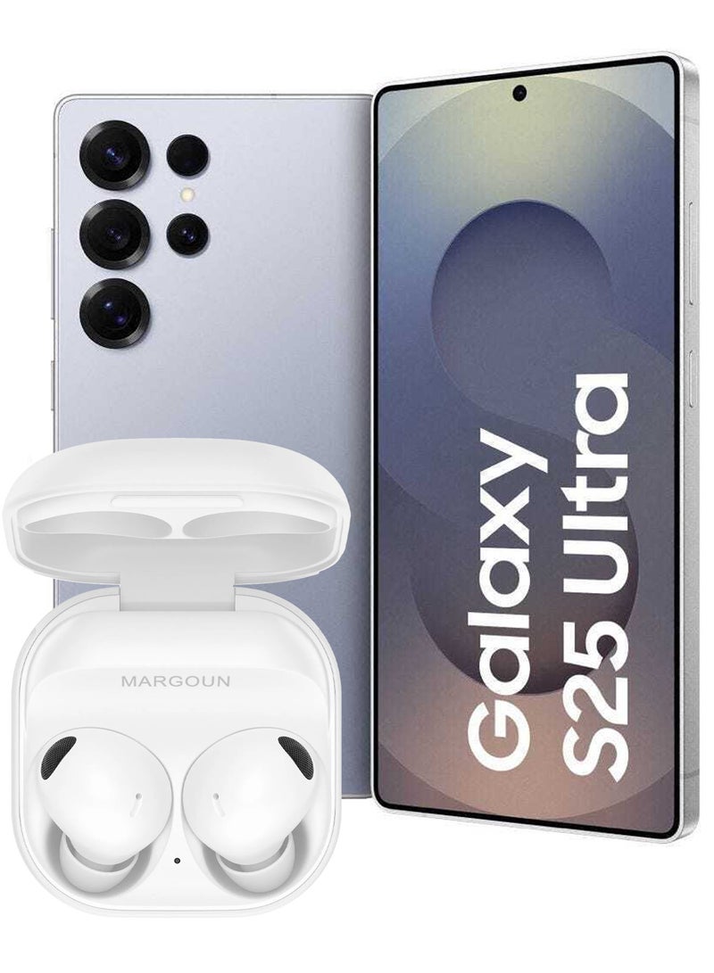 MARGOUN Buds 2 Pro for Galaxy S25 Ultra, True Wireless Bluetooth Headphones with Noise Cancelling Hi Fi Sound Comfort Fit HD Voice - White White - Image 1