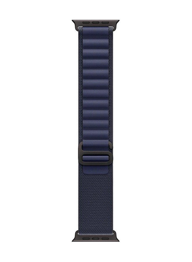أبل 49MM Navy Alpine Loop Large Natural Titanium Finish Orange/Beige  - Image 1