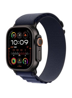 Apple 49MM Navy Alpine Loop Large Natural Titanium Finish Orange/Beige  - Image 2