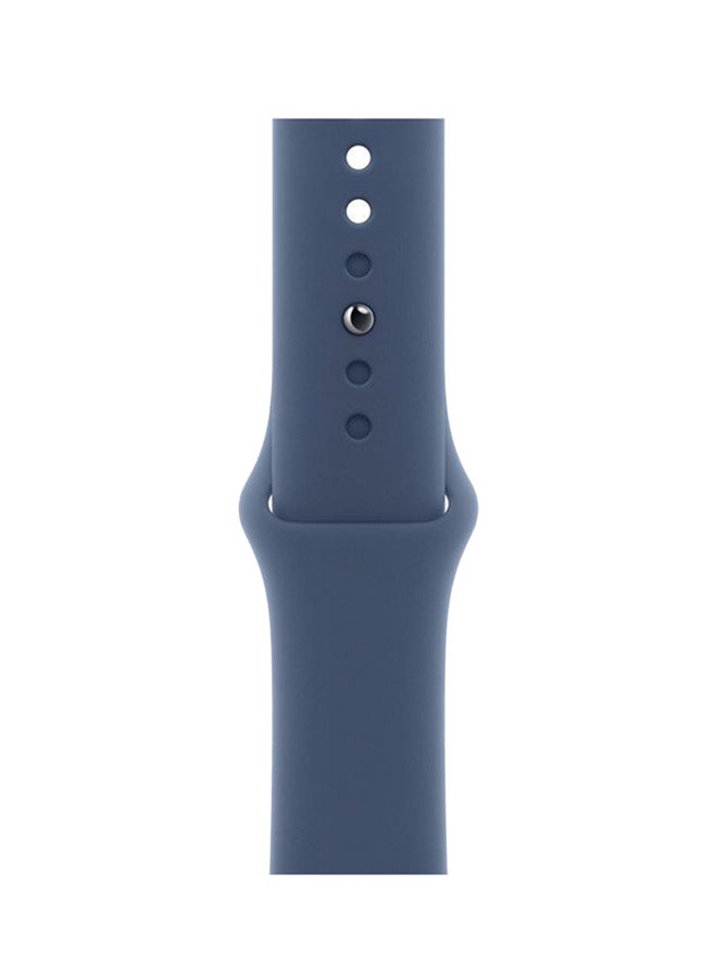 Apple - 46MM Denim Sport Band SM PURE PLATINUM - Image 1