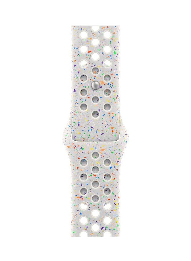 Apple 42MM Pure Platinum Nike Sport Band SM Lake Green - Image 1