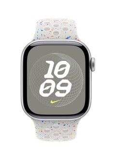Apple 42MM Pure Platinum Nike Sport Band ML Lake Green  - Image 3