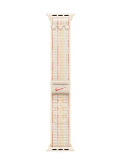 Apple 42MM Starlight Pink Nike Sport Loop Lake Green  - Image 1