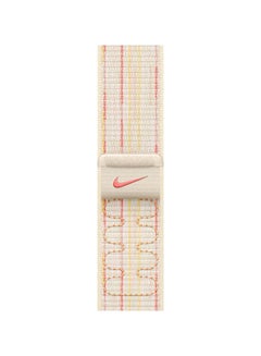 Apple 42MM Starlight Pink Nike Sport Loop Lake Green  - Image 3