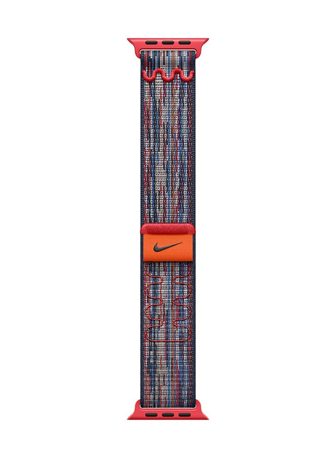 أبل 42MM BlueRed Nike Sport Loop Grey/Blue  - Image 1