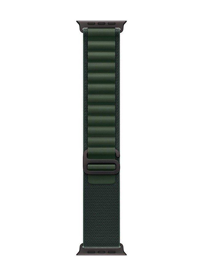 أبل 49MM Dark Green Alpine Loop Large Natural Titanium Finish OLIVE ALPHINE  - Image 1