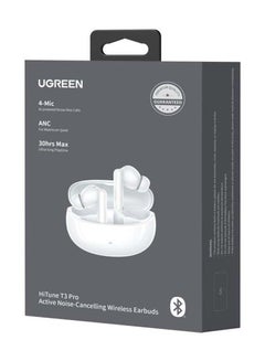 Ugreen HiTune T3 Pro Active Noise Cancelling Wireless Earbuds White White  - Image 2