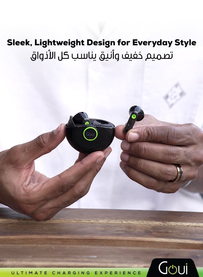 جوي جي بودز بلس سماعات أذن لاسلكية  – سماعات TWS بتقنية بلوتوث 5.3، بطارية قوية مع علبة شحن، تشغيل حتى 12 ساعة، اتصال مستقر حتى 10 أمتار، حجم مدمج و تصميم مريح - Image 2