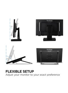 ViewSonic 24" inch Touch Screen (Full HD, HDMI, USB, 10-Point Multi-Touch, Integrated Stand, Speaker, 4 Year Exchange Service) TD2465 | Black  - Image 5