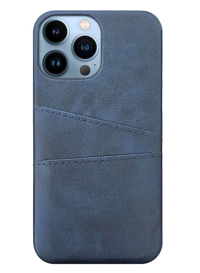 MARGOUN iPhone 13 Pro Max Case Cover Leather with Card Holder for Men Women Phone Case - Blue Blue-1  - Image 2