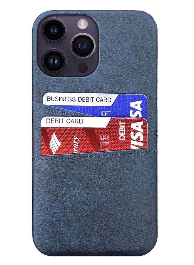 MARGOUN iPhone 14 Pro Max 2Packs Case Cover Leather with Card Holder for Men Women Phone Case with 3D Screen Protector  - Blue Blue-2 - Image 4