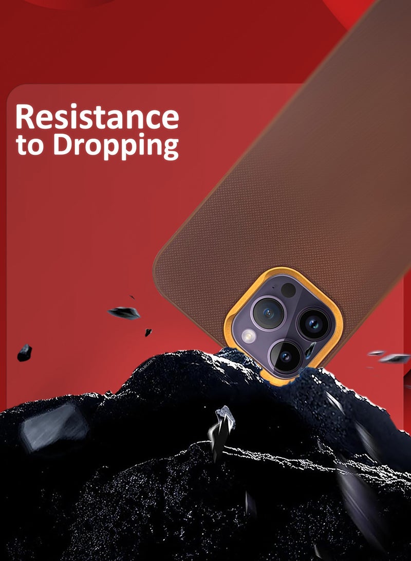 MARGOUN iPhone 14 Pro Max 3 Pack Vegan Leather Case, 1 Cover with 2 Screen Protectors, Slim Fit, Raised Edges for Camera and Screen Protection Brown-3 - Image 5