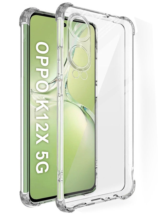 MARGOUN Oppo K12x Gorilla Case Cover TPU Clear Protective Case Rugged Shockproof and Durable Back Cover Clear-1 - Image 1