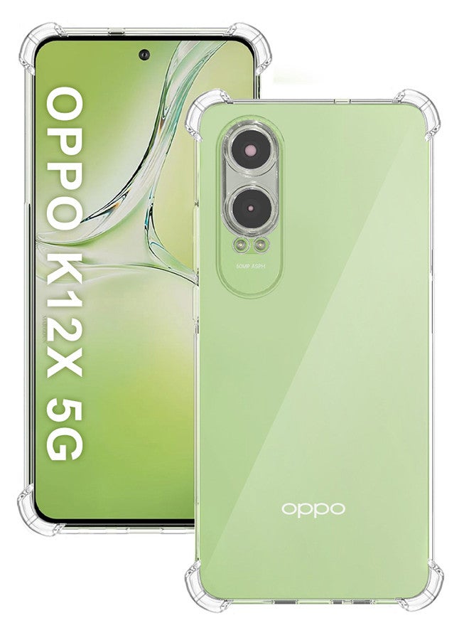 MARGOUN Oppo K12x Gorilla Case Cover TPU Clear Protective Case Rugged Shockproof and Durable Back Cover Clear-1 - Image 4