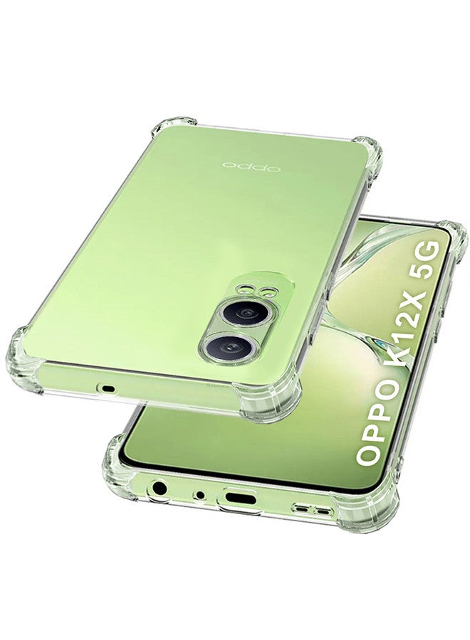 MARGOUN Oppo K12x Gorilla Case Cover TPU Clear Protective Case Rugged Shockproof and Durable Back Cover Clear-1 - Image 3