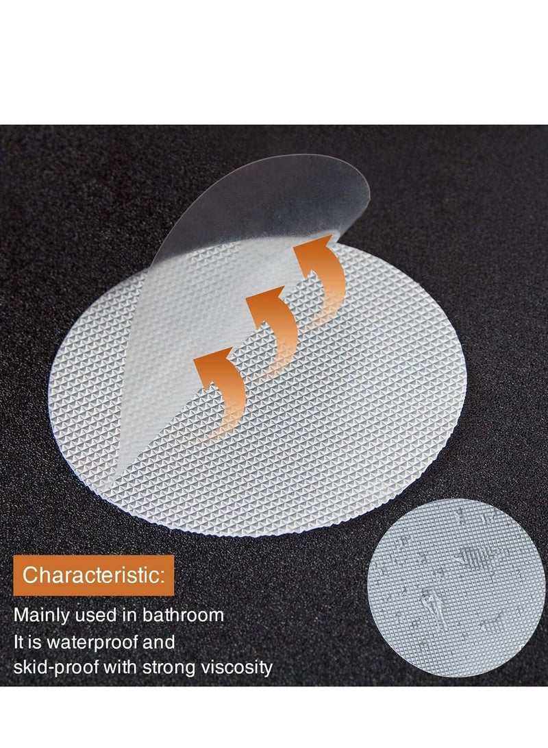 إي سي في في Anti Slip Shower Stickers 24 Pcs for Safety, Adhesive Bathtub Stickers for Bathroom Showers Stair, Non-slip Tub Decals Appliques with Premium Scraper  - Image 2