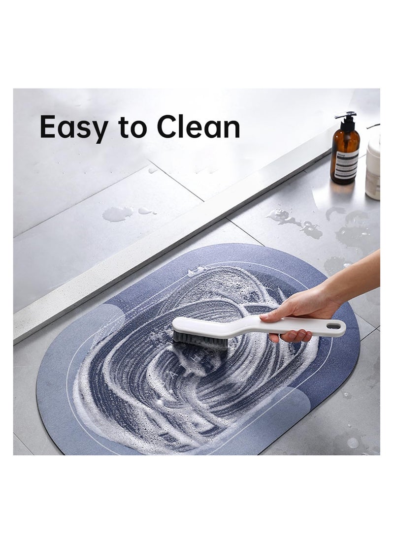 إي سي في في ECVV Super Absorbent Floor Mat, Quick Dry Bathroom Rugs Anti-Slip, Memory Foam Bath Carpet Entrance Rugs for Bathtubs Door Mat, Toilet, Bathroom-60x40cm  - Image 4