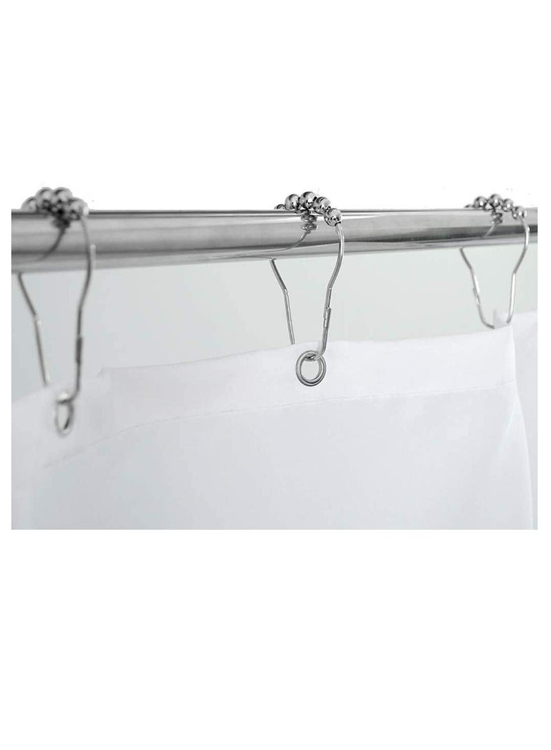 إي سي في في ECVV 12 PCS Shower Curtain Hooks Rings, Stainless Steel Roller Ball Bath Rings for Bathroom Rods.  - Image 4