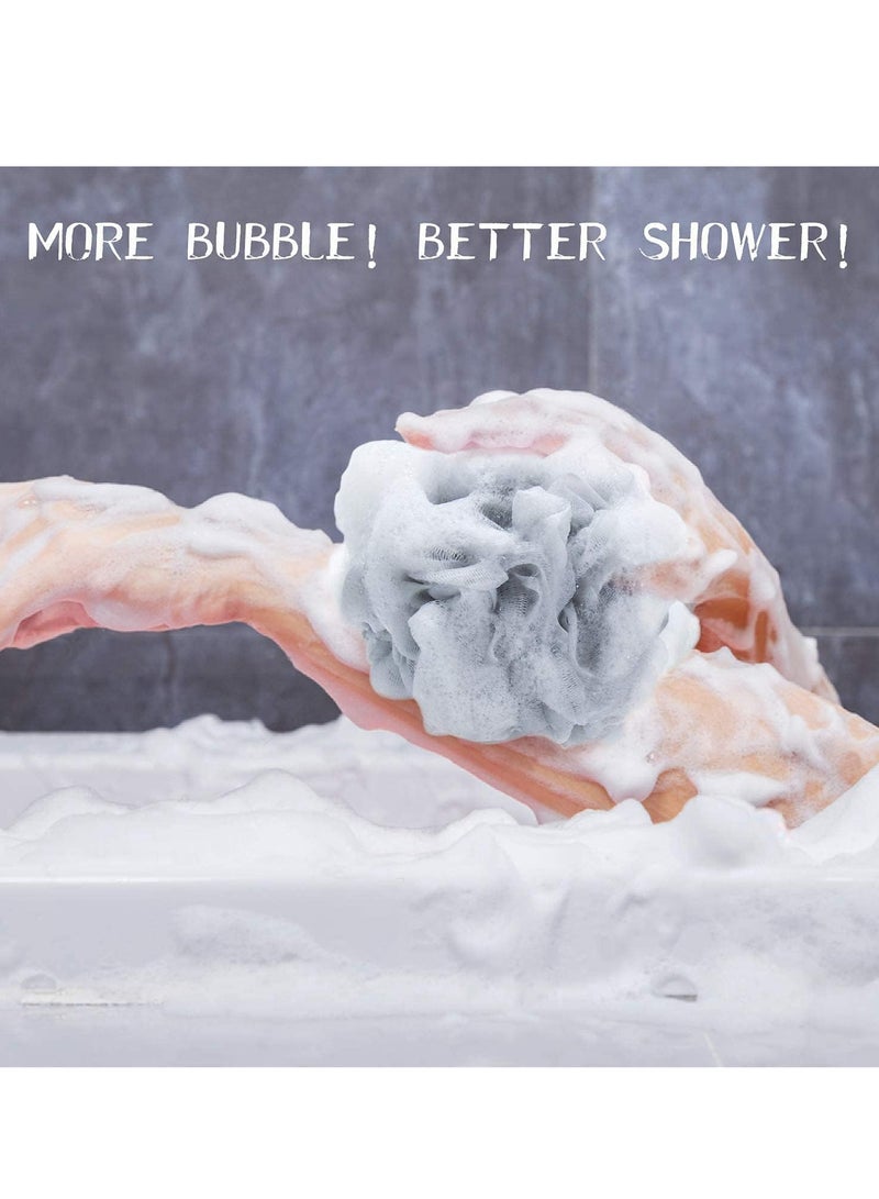 إي سي في في إسفنجة استحمام كبيرة، 4 عبوات من لوفا، فرشاة شبكية صديقة للبيئة للتقشير، كرة إسفنجية للاستحمام - تقشير، تنظيف، تهدئة البشرة - Image 4
