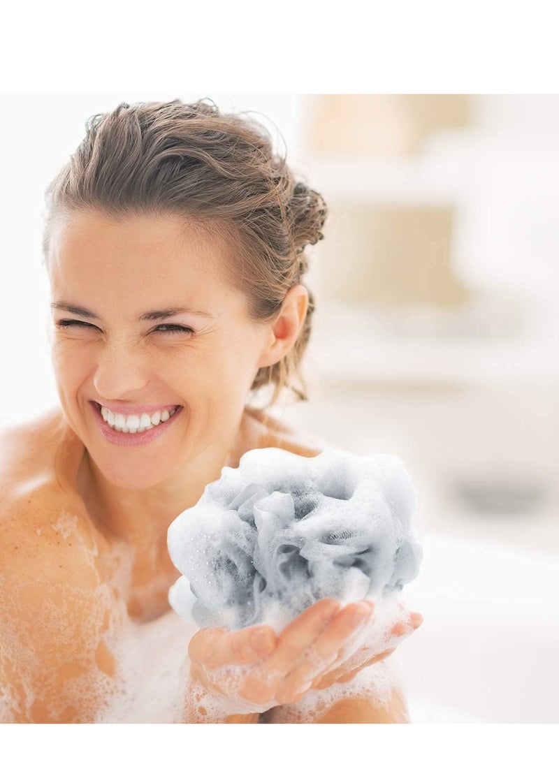 إي سي في في إسفنجة استحمام كبيرة، 4 عبوات من لوفا، فرشاة شبكية صديقة للبيئة للتقشير، كرة إسفنجية للاستحمام - تقشير، تنظيف، تهدئة البشرة - Image 2
