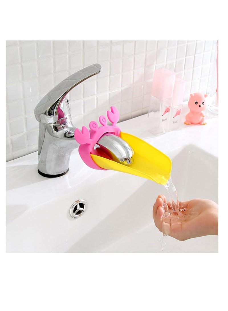 إي سي في في Faucet Extender for Kids & Toddlers 1 Pack - Sink Handle Extender with Leaf Shape Design for Kitchen Bathroom Extension, Tap Spout Splash Proof for Kids Hand Washing  - Image 5