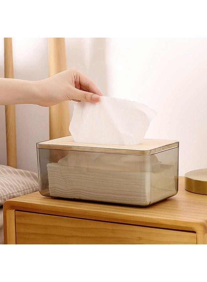إي سي في في Acrylic Clear Rectangle Nordic Creative Facial Tissue Wipes Holder Dispenser Box  - Image 1