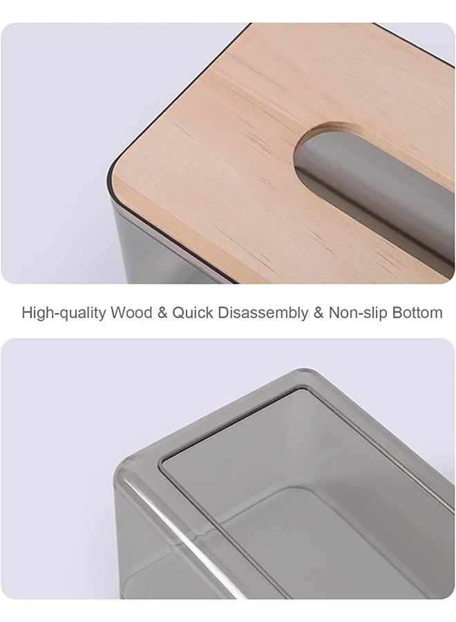 إي سي في في Acrylic Clear Rectangle Nordic Creative Facial Tissue Wipes Holder Dispenser Box  - Image 5