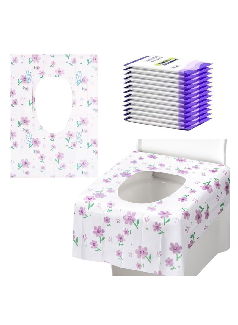 إي سي في في ECVV 20 Pack Disposable Toilet Seat Covers Extra Large & Waterproof Perfect for Kids Adults & Potty Training - Individually Wrapped for Travel & Public Restrooms(24.4”x25.2”)  - Image 1