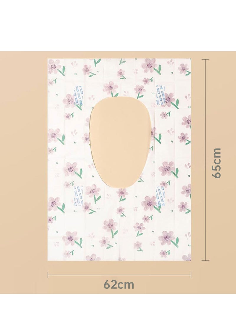 إي سي في في ECVV 20 Pack Disposable Toilet Seat Covers Extra Large & Waterproof Perfect for Kids Adults & Potty Training - Individually Wrapped for Travel & Public Restrooms(24.4”x25.2”)  - Image 5