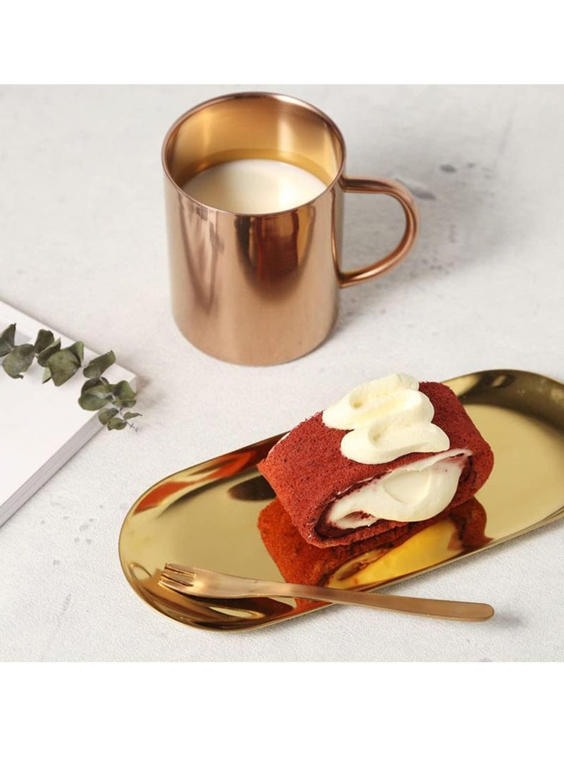إي سي في في 2 Pack Stainless Steel Towel Tray Storage for Candles, 9"/23 * 9.4cm Vanity Trays Organizer Bathroom Soap Dish Cosmetics Jewelry Key Tray, Tea Plate Fruit Trays for Kitchen Bathroom Accessories  - Image 5