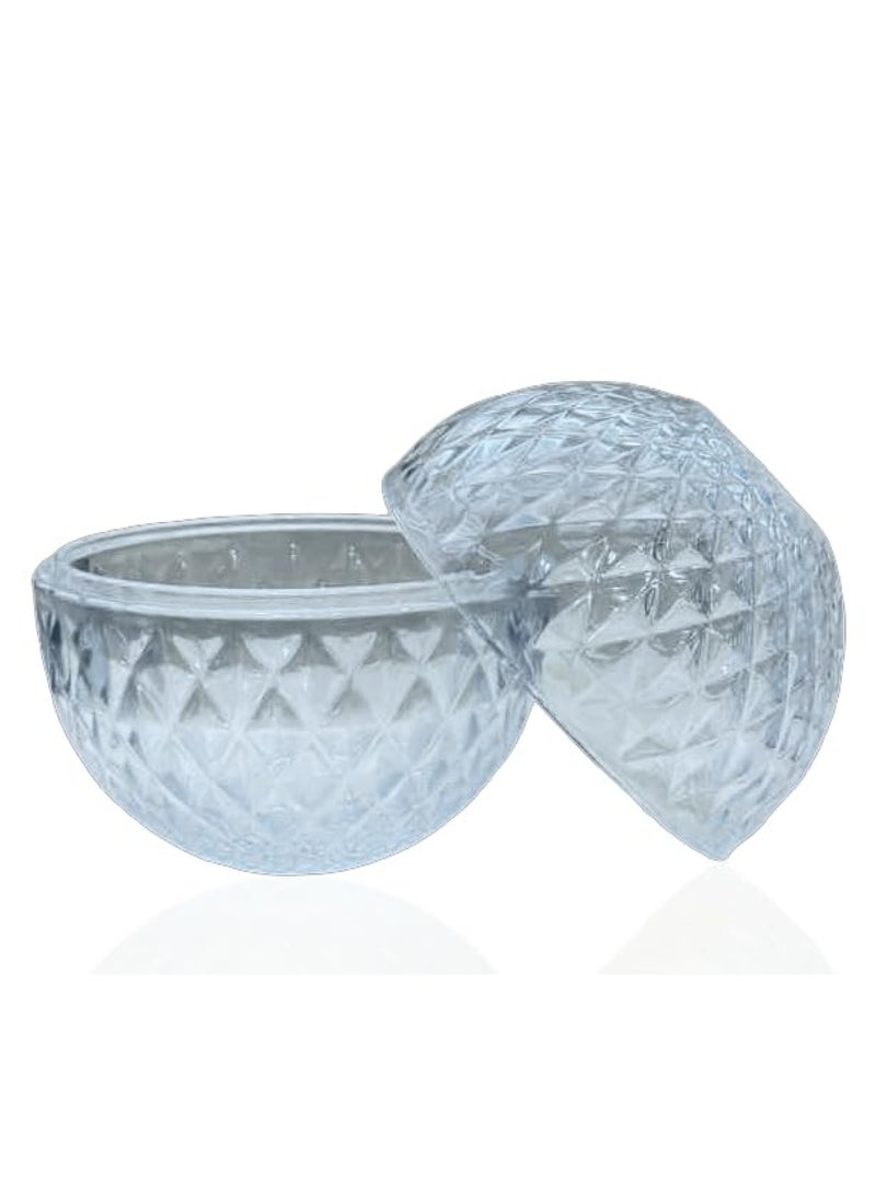 إي سي في في Clear Glass Tissue Box Cover - Decorative Crystal Toilet Paper Holder Clear  - Image 2