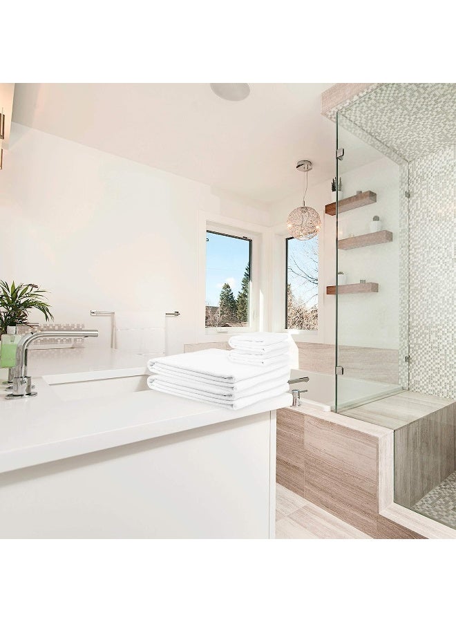 ECVV Durable Luxury Extra Soft Bath Towel (570GSM)(100x50CM) White - Image 5