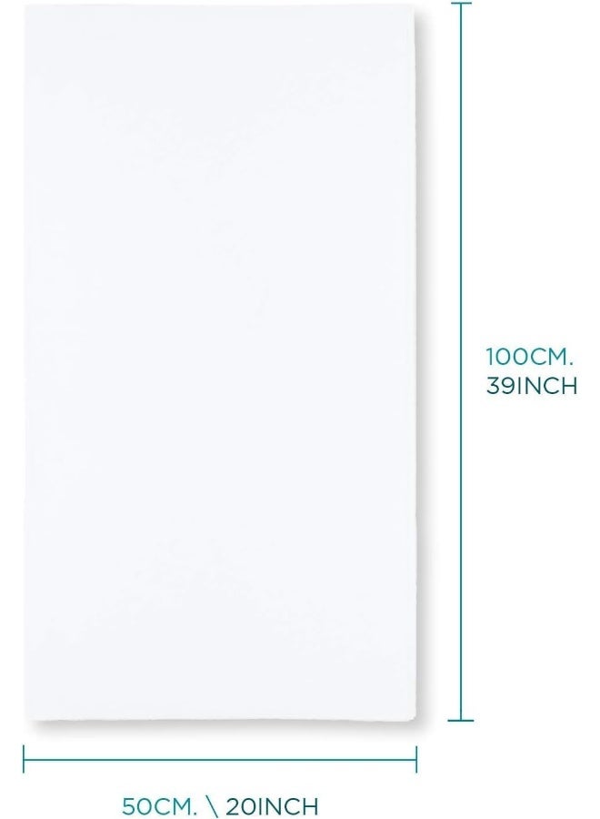 ECVV Durable Luxury Extra Soft Bath Towel (570GSM)(100x50CM) White - Image 3