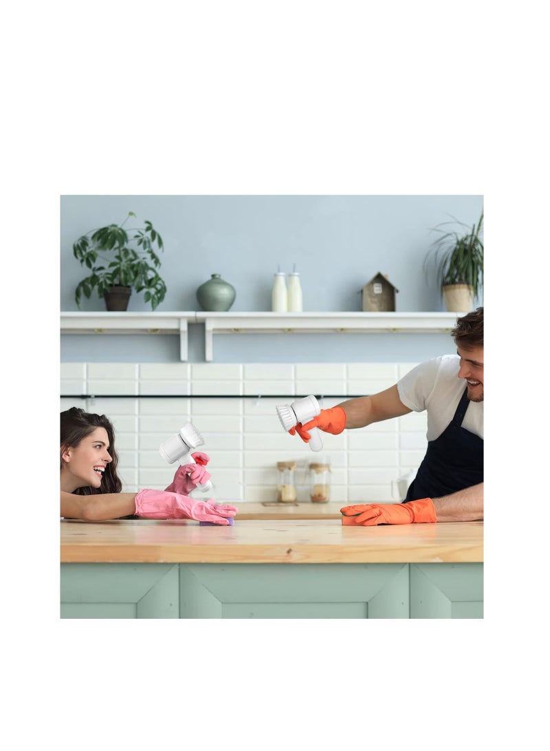 إي سي في في Magic Brush Electric Spin Scrubber, Electric Cleaning Brush with 3 Brush Heads,Bathroom Rechargeable Scrub Brush,Shower Scrubber for Cleaning丨Wall/Bathtub/Toilet/Window/Kitchen/Sink/Dish  - Image 4