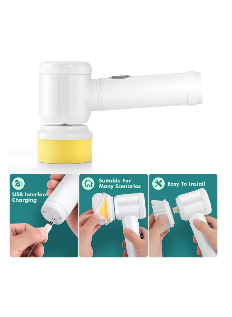 إي سي في في Magic Brush Electric Spin Scrubber, Electric Cleaning Brush with 3 Brush Heads,Bathroom Rechargeable Scrub Brush,Shower Scrubber for Cleaning丨Wall/Bathtub/Toilet/Window/Kitchen/Sink/Dish  - Image 5