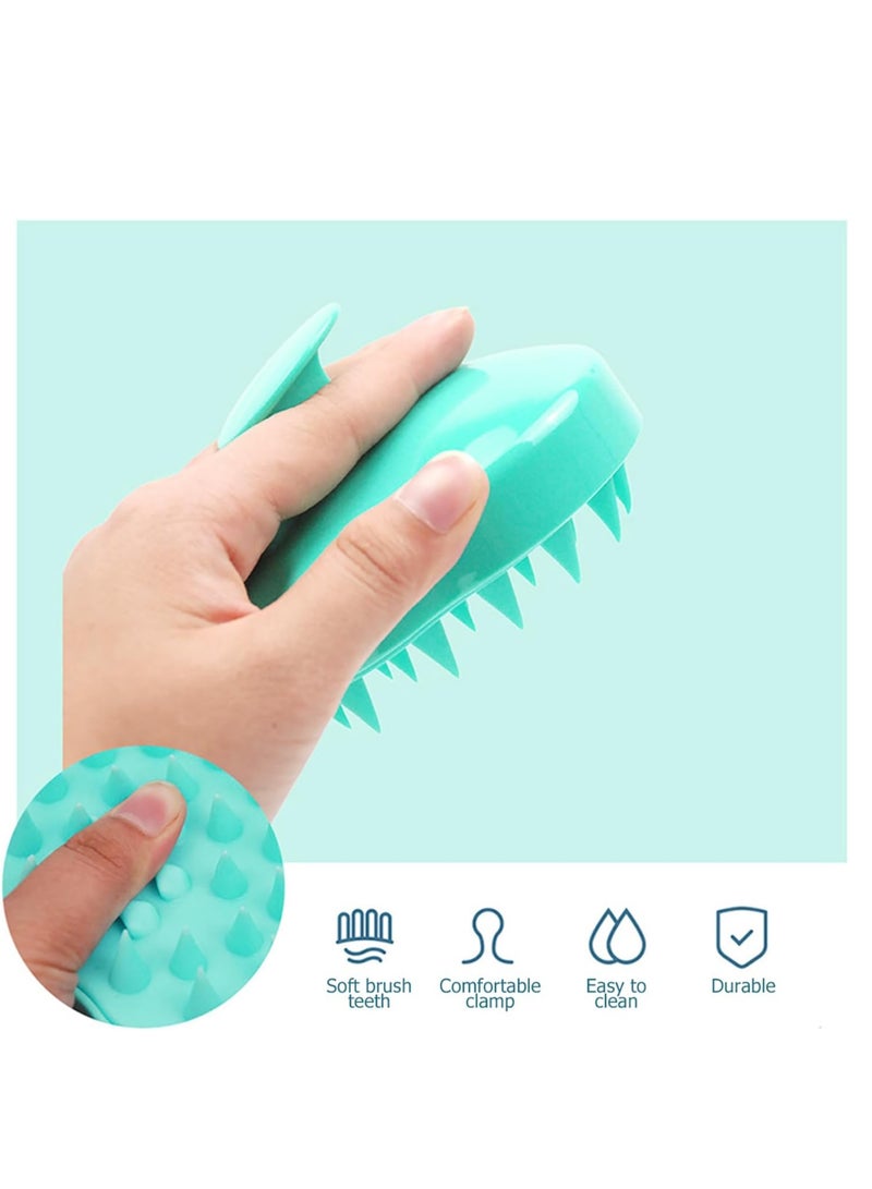 ECVV Hair Scalp Massager Brush Soft Silicone Bristles Care Scalp Massager Hair Shampoo Scrubber Manual Head Scalp Massager for Scalp Relax and Hair Clean  - Image 4