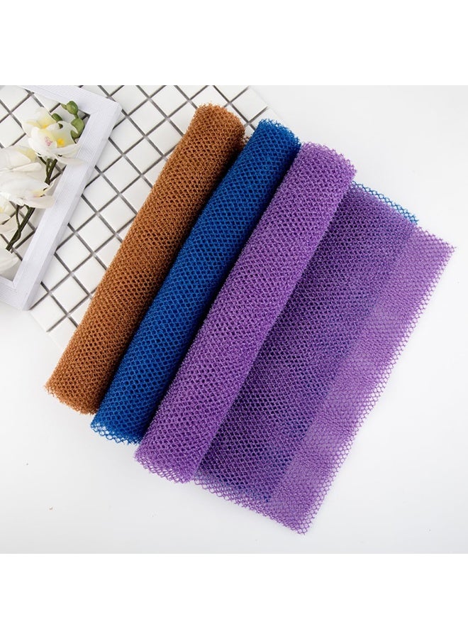 3Pcs African Net Sponges, Long Net Bath Sponge Exfoliating Towels For Bath, Shower Body Scrubber Back Scrubber Skin Smoothers For Daily Use, 80Cm Multicolor