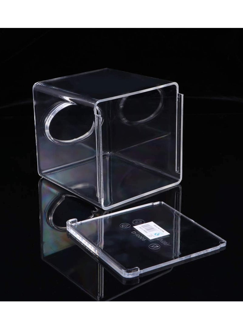 ECVV 2pcs Acrylic Tissue Holder Box Transparent Paper Roll clear Square Napkin For Home,Office, Restaurants, Hotels, Bathroom vanity countertops(Square) clear - Image 3