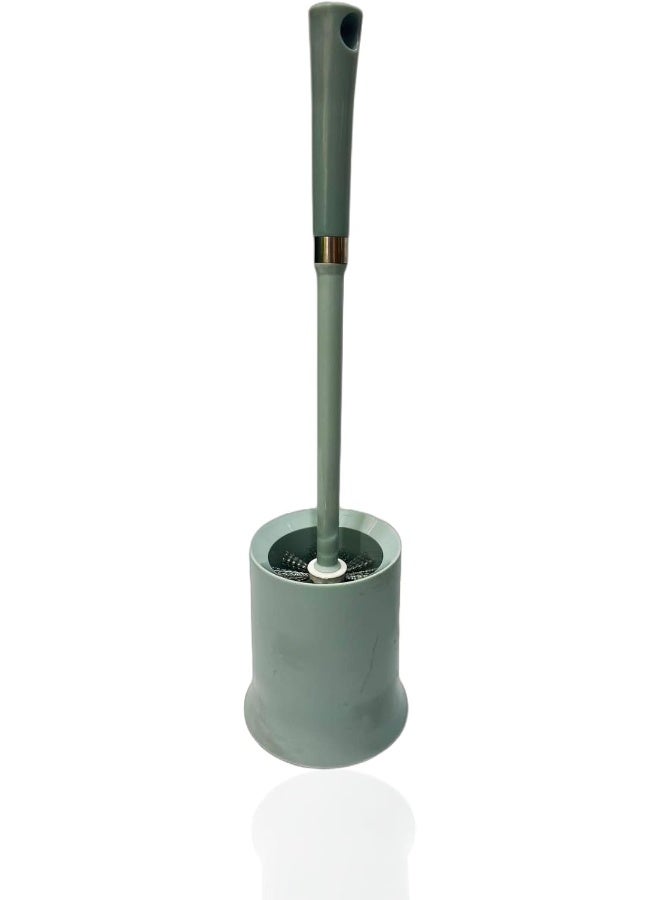 إي سي في في Toilet Brush with Holder | Easy Storage with Comfortable Handle | Compact Round Design | Clears Clogged Toilets and drains | Ideal for Home & Office Use  - Image 1