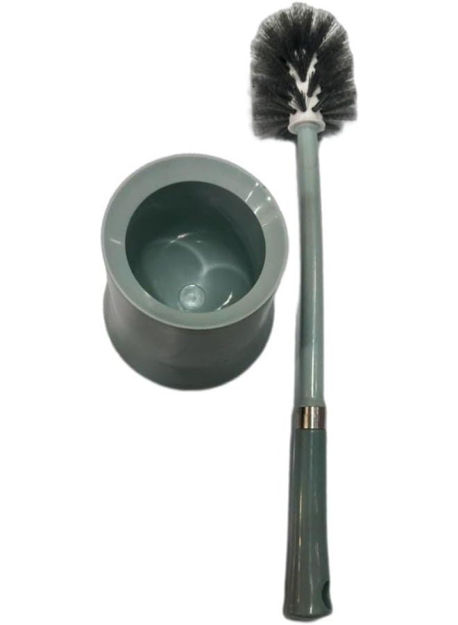 إي سي في في Toilet Brush with Holder | Easy Storage with Comfortable Handle | Compact Round Design | Clears Clogged Toilets and drains | Ideal for Home & Office Use  - Image 4