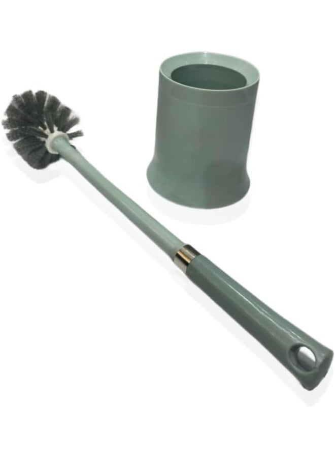 إي سي في في Toilet Brush with Holder | Easy Storage with Comfortable Handle | Compact Round Design | Clears Clogged Toilets and drains | Ideal for Home & Office Use  - Image 2