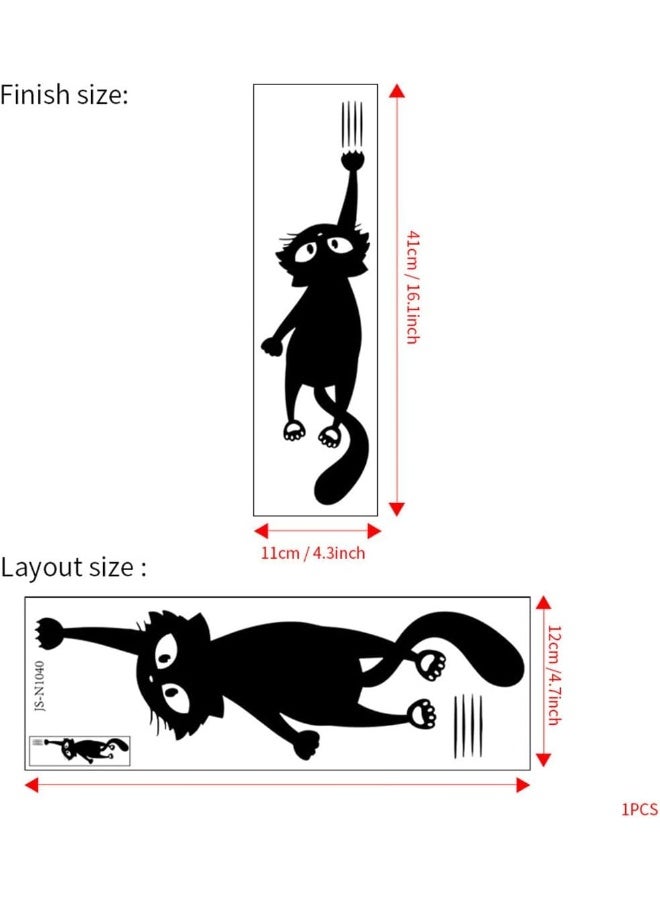 ECVV ECVV Halloween Toilet Sticker PVC Black Cat Sticker for Halloween Party Washroom Sticker Halloween Horror Decal Home Decorations Wall Sticker Multicolor - Image 5