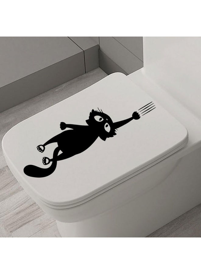 ECVV ECVV Halloween Toilet Sticker PVC Black Cat Sticker for Halloween Party Washroom Sticker Halloween Horror Decal Home Decorations Wall Sticker Multicolor - Image 1