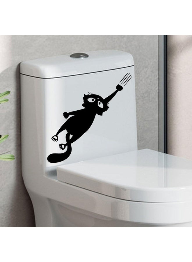 ECVV ECVV Halloween Toilet Sticker PVC Black Cat Sticker for Halloween Party Washroom Sticker Halloween Horror Decal Home Decorations Wall Sticker Multicolor - Image 4