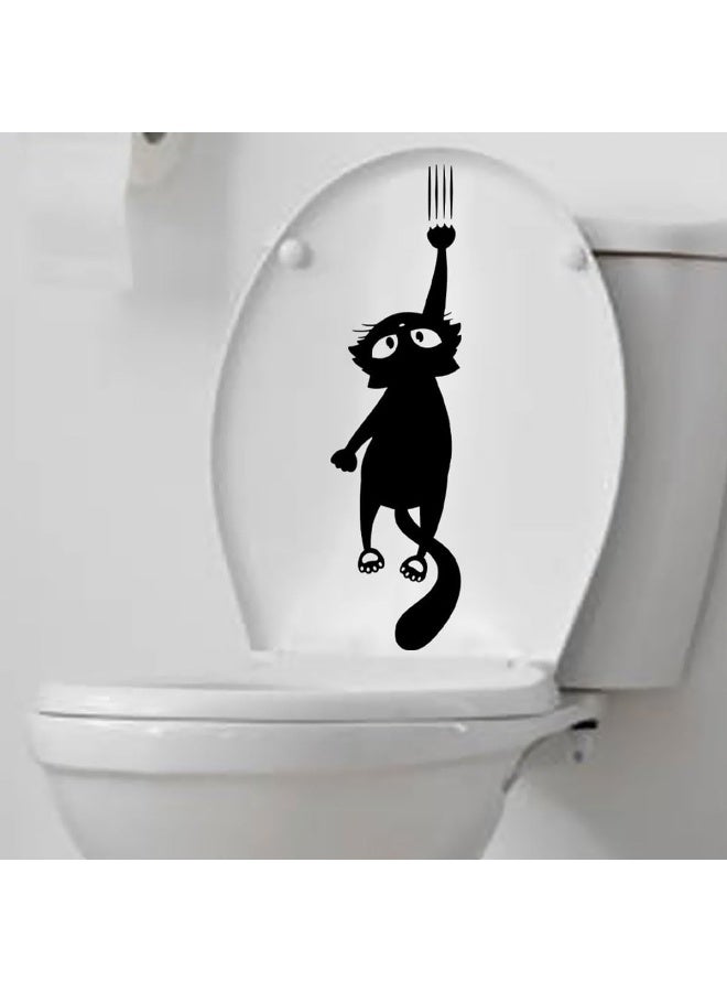ECVV ECVV Halloween Toilet Sticker PVC Black Cat Sticker for Halloween Party Washroom Sticker Halloween Horror Decal Home Decorations Wall Sticker Multicolor - Image 3