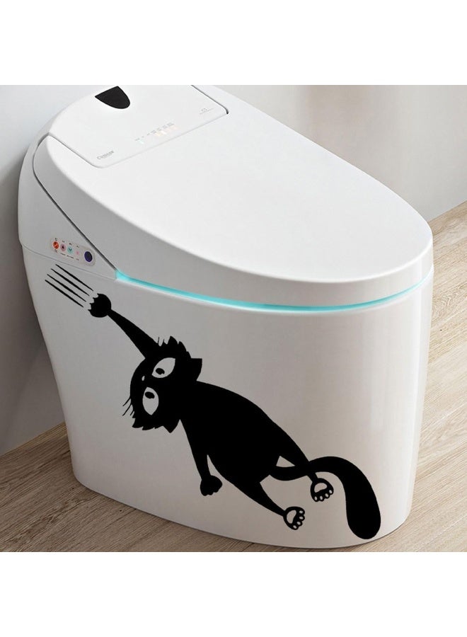 ECVV ECVV Halloween Toilet Sticker PVC Black Cat Sticker for Halloween Party Washroom Sticker Halloween Horror Decal Home Decorations Wall Sticker Multicolor - Image 2