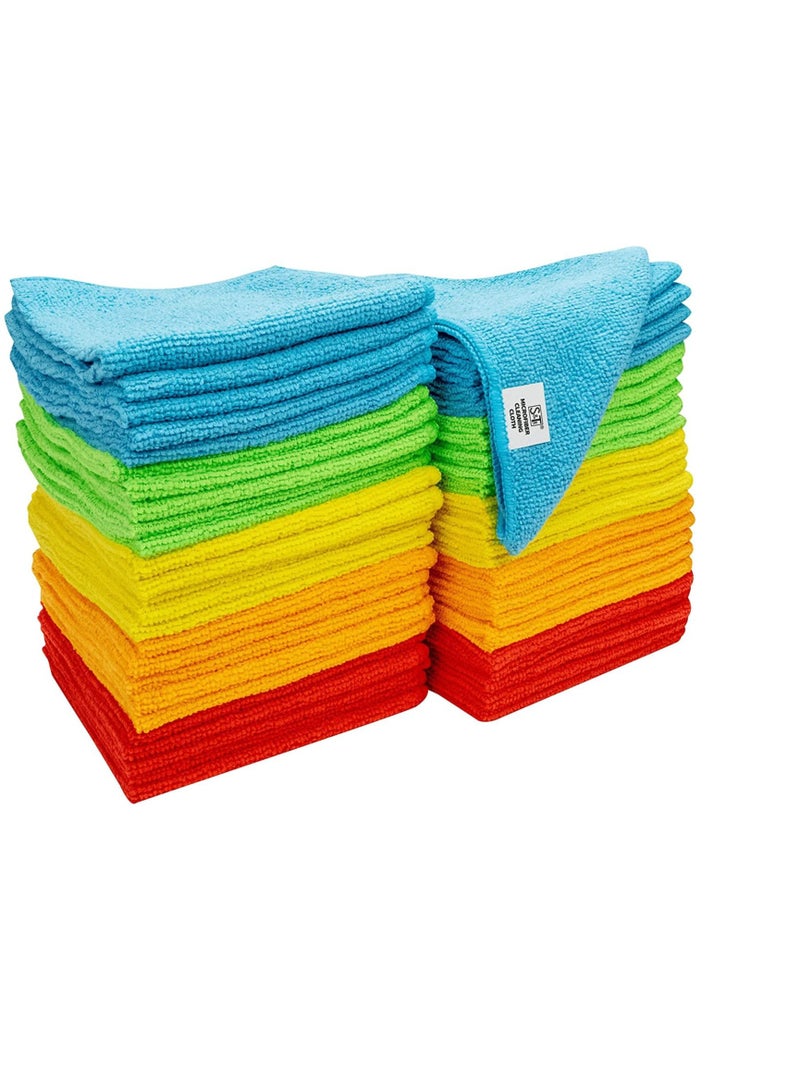 إي سي في في - Bifrost Microfiber Cleaning Cloth 38x38cm(10 Pcs),High Absorbent Material. Can Be Used As Kitchen Towel, Multipurpose Car Wash/Windows/Kitchen/Bathroom - Image 1