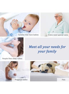 ECVV Eggishorn Bamboo Mattress Protector for Bed 100% Waterproof Cooling Mattress Encasement Ultra Soft and Breathable Cover King 193 * 203cm Smooth Top, White, Mattress King Bamboo White  - Image 4